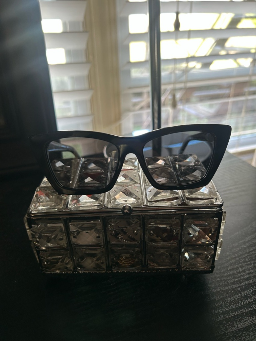 Saint Laurent Black Cat-Eye Optical Frames - Picture 4 of 5
